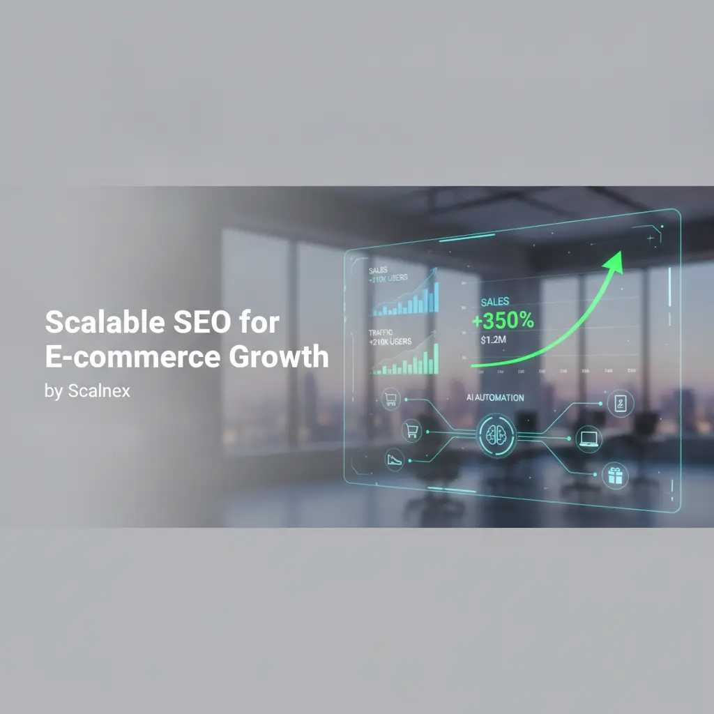 scalable SEO for e-commerce growth framework dashboard by Scalnex